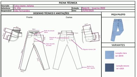 Introduzir Imagem Ficha Tecnica Confec O De Roupas Br Thptnganamst Edu Vn