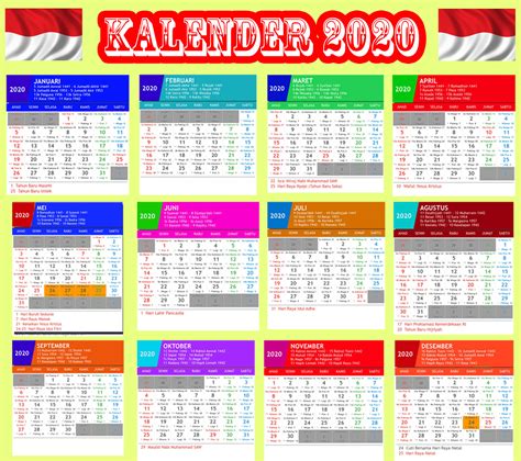 Kumpulan Kalender 2020 Terbaik Dan Terlengkap