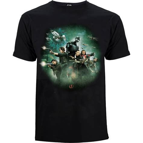 Star Wars Rogue One Mens Group Battle T Shirt Black Merchandise Zavvi