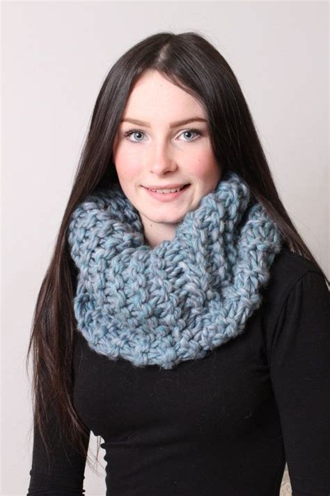 Outlander Inspired Cowl Blue Extra Chunky Blue Cowl Neck Etsy Uk