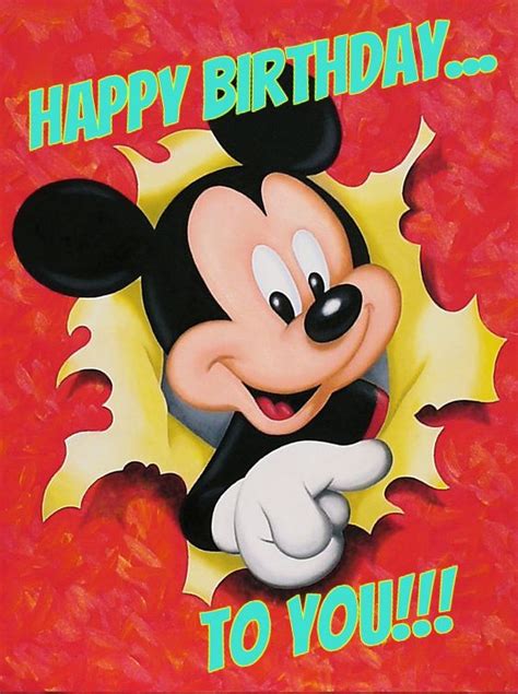 Happy Birthday Greeting Mickey Mouse Disney Custom Text Edit By Lechezz Imagenes De