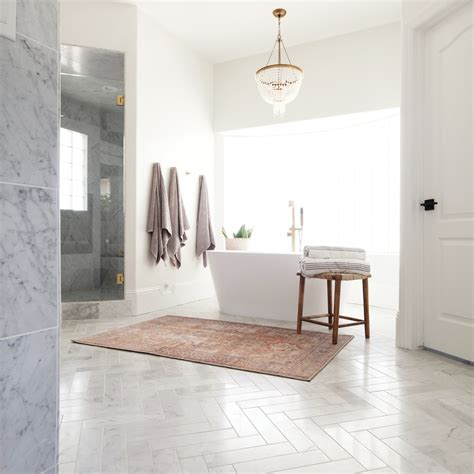 White Marble Bathroom Floor Tiles Flooring Site