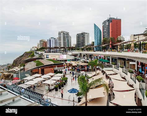 Larcomar Shopping Center Miraflores District Lima Peru Stock Photo