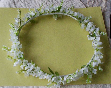 Wedding Flower Crown Lily Of The Valley Bridal Veil Etsy