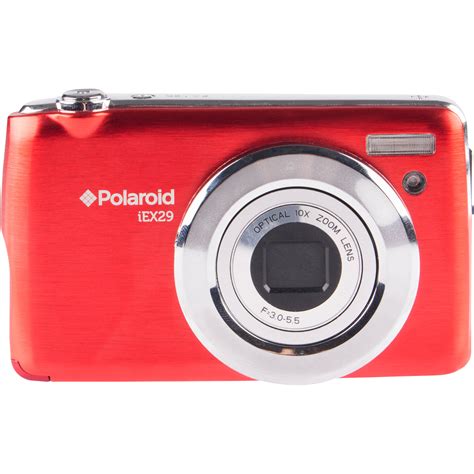 Polaroid Ie X29 Digital Camera Red Iex29 Red Wm Bandh Photo Video