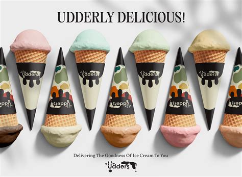 Udders Ice Cream Rebranding On Behance