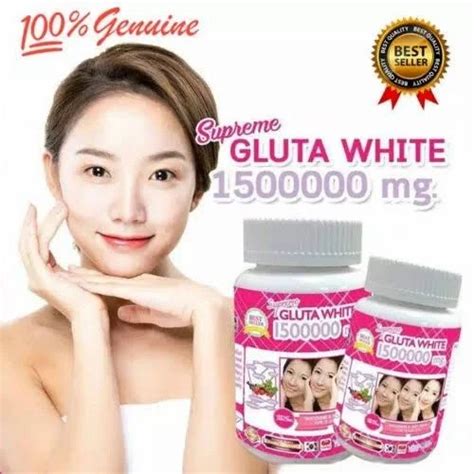 Gluta White 1500000 Mg Skin Whitening And Anti Aging Reduce Freckles Fast