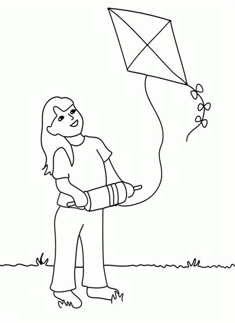 Kite coloring pages feature various types of kite pictures including simple geometric kite pictures, more complex patterned kite pictures and pictures of kites. Kite Flying Coloring Pages - Coloring Home