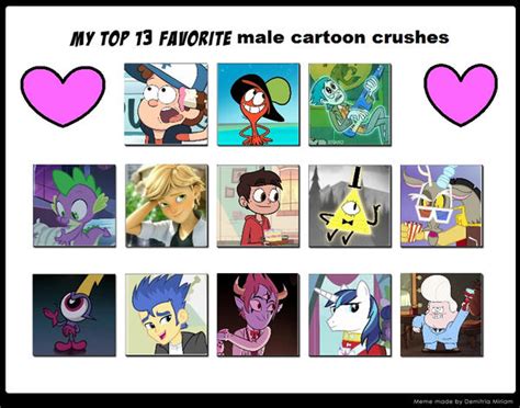 top 13 my favorite male cartoon crushes by sunrisechocolateball on deviantart
