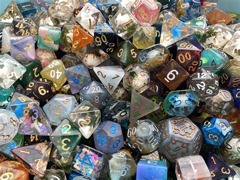Half Pound Of Dnd Dice Assorted Loose Dice Dice By Weight Dnd Dice