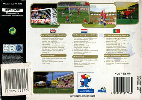 World Cup 98 1998 Box Cover Art Mobygames