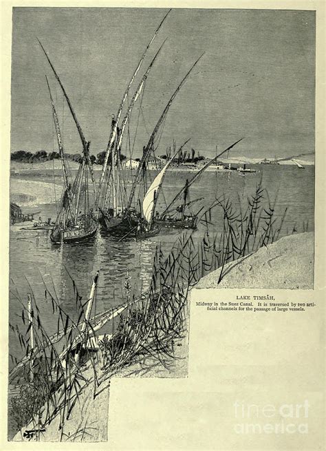 Lake Timsah Egypt H1 Drawing By Historic Illustrations Pixels
