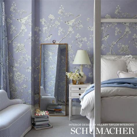 Schumacher By Mary Mcdonald Chinois Palais Wallpaper Mural In Lavender