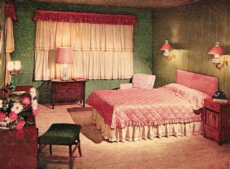 Glamorous Pink Mid Century Bedroom 1953 Retro Bedrooms Bedroom