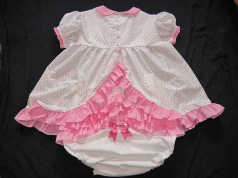 Adult Baby Sissy Rosebud Peek A Boo Dress Set 919
