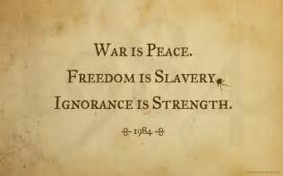 Image result for war is peace 1984