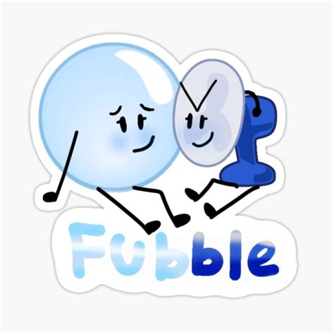 Bfb Bfdi Fanny And Bubble Sticker For Sale By Mousetr Redbubble
