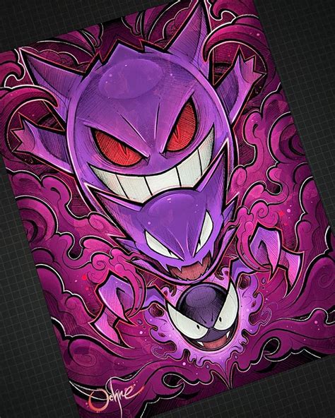 OCHRE na Instagramie Gastly Haunter Gengar Shiny Pokémon version Disponible el de