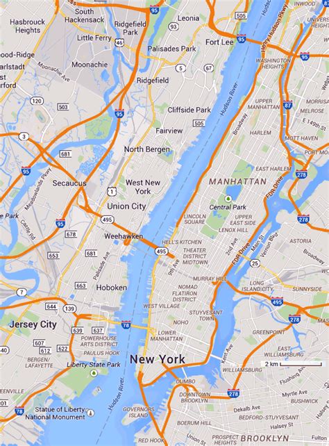 New York City Carte And Plans Trouver Une Adresse