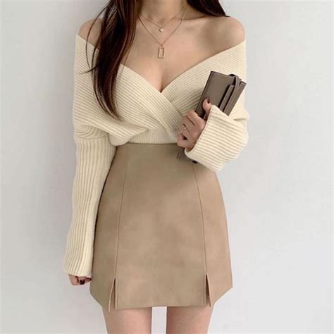Women Soft Outfit Inspiration Style Autumn 2021 Gentle Japan Shopping Vsco Highschool Korean