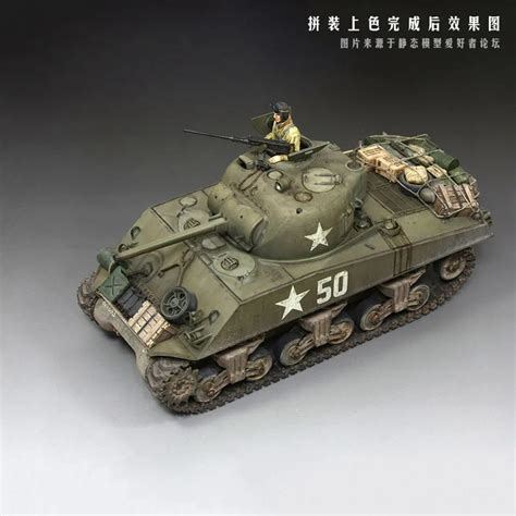 1 35 Scale Tank Model Assembly Kit US Medium Tank M4A3 Sherman 75mm Gun