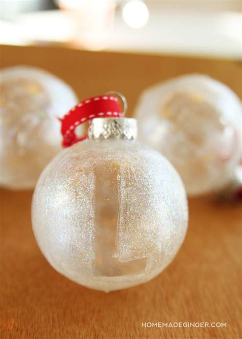 Glitter Monogrammed Christmas Ornaments Mod Podge Rocks