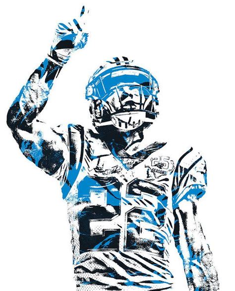 Christian Mccaffrey Carolina Panthers Pixel Art 46 Art Print By Joe