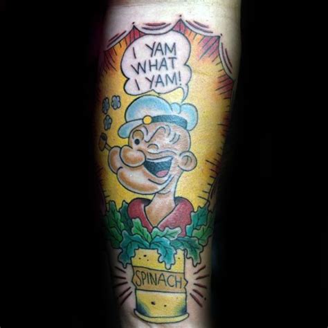 70 Popeye Tattoo Designs For Men Spinach And Sailor Ideas Popeye