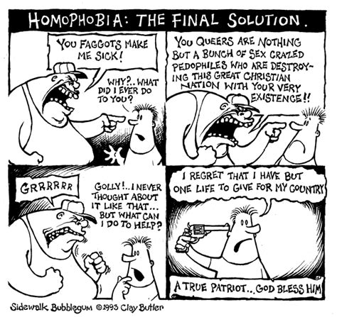 Homophobiathe Final Solution Sidewalk Bubblegum Political Comic