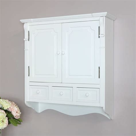 White Wall Mounted Cupboard With Drawers Wall Cupboards Cupboard