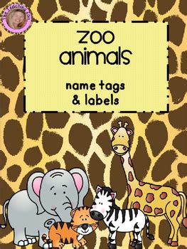 EDITABLE Zoo Animals Name Tags & Labels {Jungle Safari Theme} | TpT