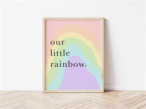 Our Little Rainbow Nursery Print Rainbow Prints Printable Etsy