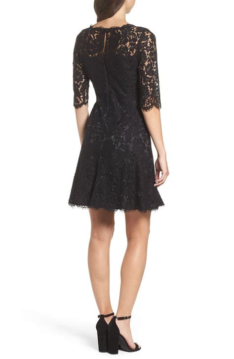 Eliza J Lace Fit Flare Cocktail Dress Nordstrom Fit And Flare