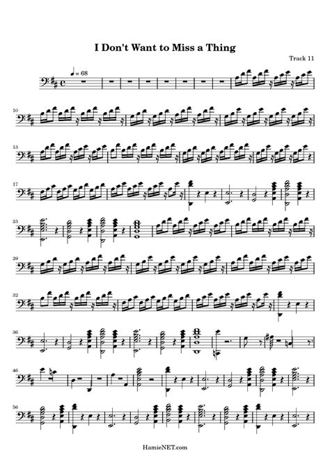 I don't want to miss a thing was aerosmith's first number one song. I Don't Want to Miss a Thing Sheet Music - I Don't Want to ...