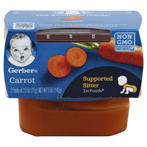 Gerber 1st Foods Carrots 2 25 Oz Cups Hy Vee Aisles Online Grocery