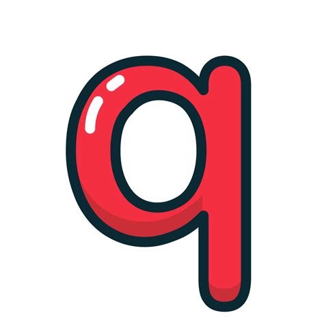 Letter Lowercase Q Red Icon Free Download On Iconfinder