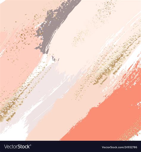 Brush Strokes In Gentle Nude Pastel Colors Vector Image