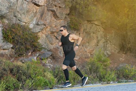 Male Athlete Runner While Running Stock Photo Image Of Health Jogger