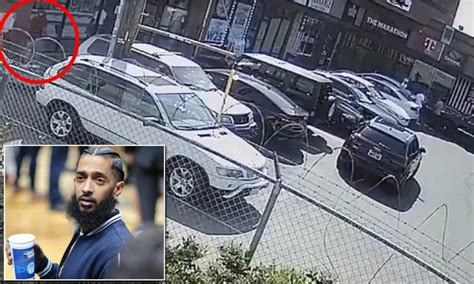 Cctv Captures Nipsey Hussle Being Shot Useless In Los Angeles Images