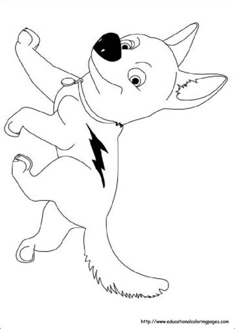 Bolt Coloring Page Disney Characters Sketch Coloring Page
