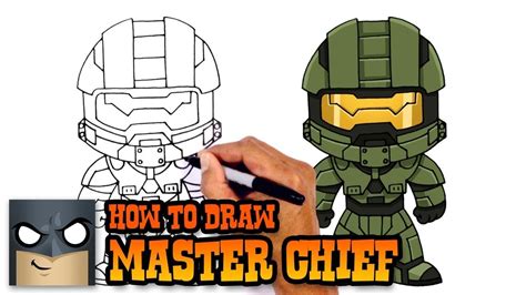 How To Draw Master Chief Halo Halo Drawings Easy Cartoon Drawings