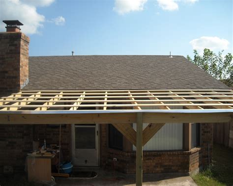 How To Build A Patio Cover With A Corrugated Metal Roof Dengarden