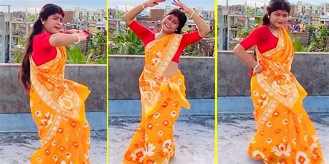 watch viral video woman performs assam s bihu dance on viral sinhala song manike mage hithe
