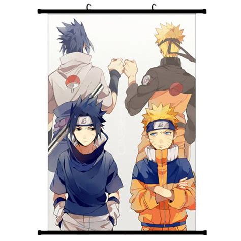 Shiyao Anime Naruto Itachi Sasuke Logo Poster Fabric Scroll Painting