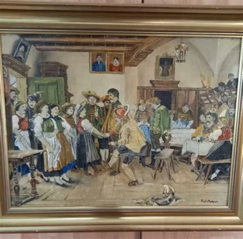 Antique Oil Painting Almost 60 Years Old With Original Wooden Frame