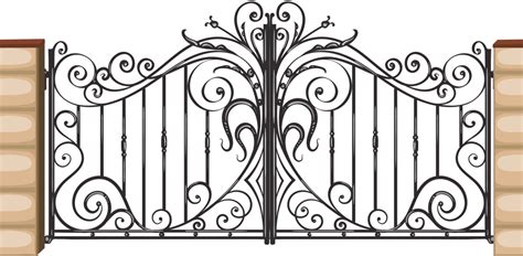Gate clipart wrought iron, Gate wrought iron Transparent FREE for download on WebStockReview 2021