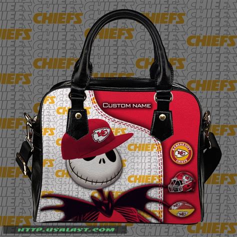 Kansas City Chiefs Jack Skellington Personalized Shoulder Handbag Usalast