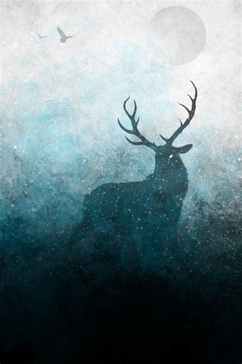 Deer Antlers Galaxy Stars Awesome Art On Society6 Surreale