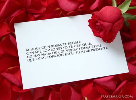 I love it so much!!!! Aunque cien rosas te regale con mil .... Frases.