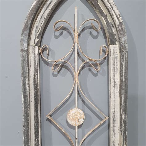 Vintage Style White Decorative Arched Window Frame Tramps Uk